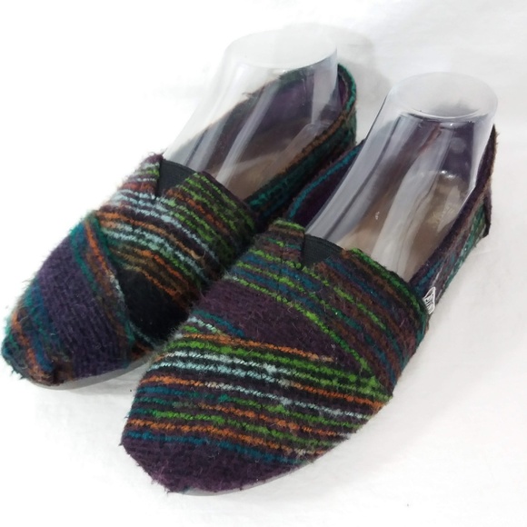 TOMS Shoes - Toms Striped Wool Slip On Shoes Womens Size 8.5